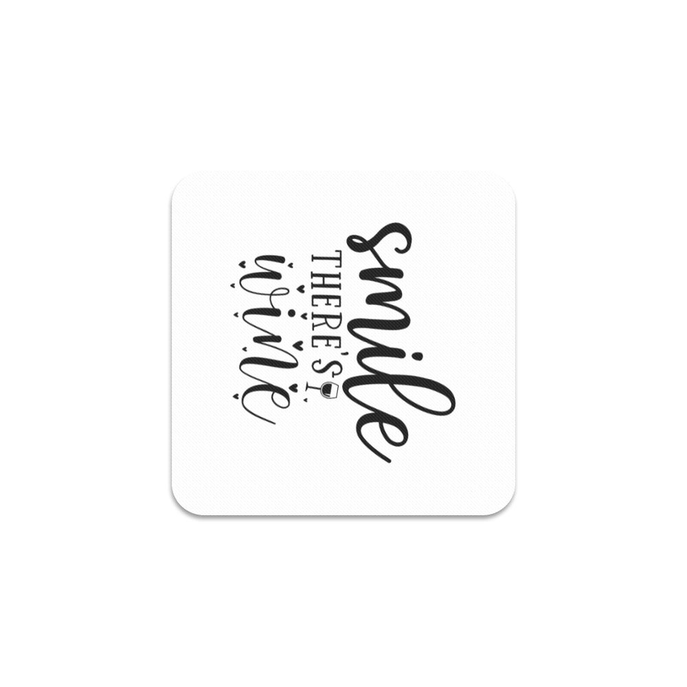 Smile Wine Square Coaster