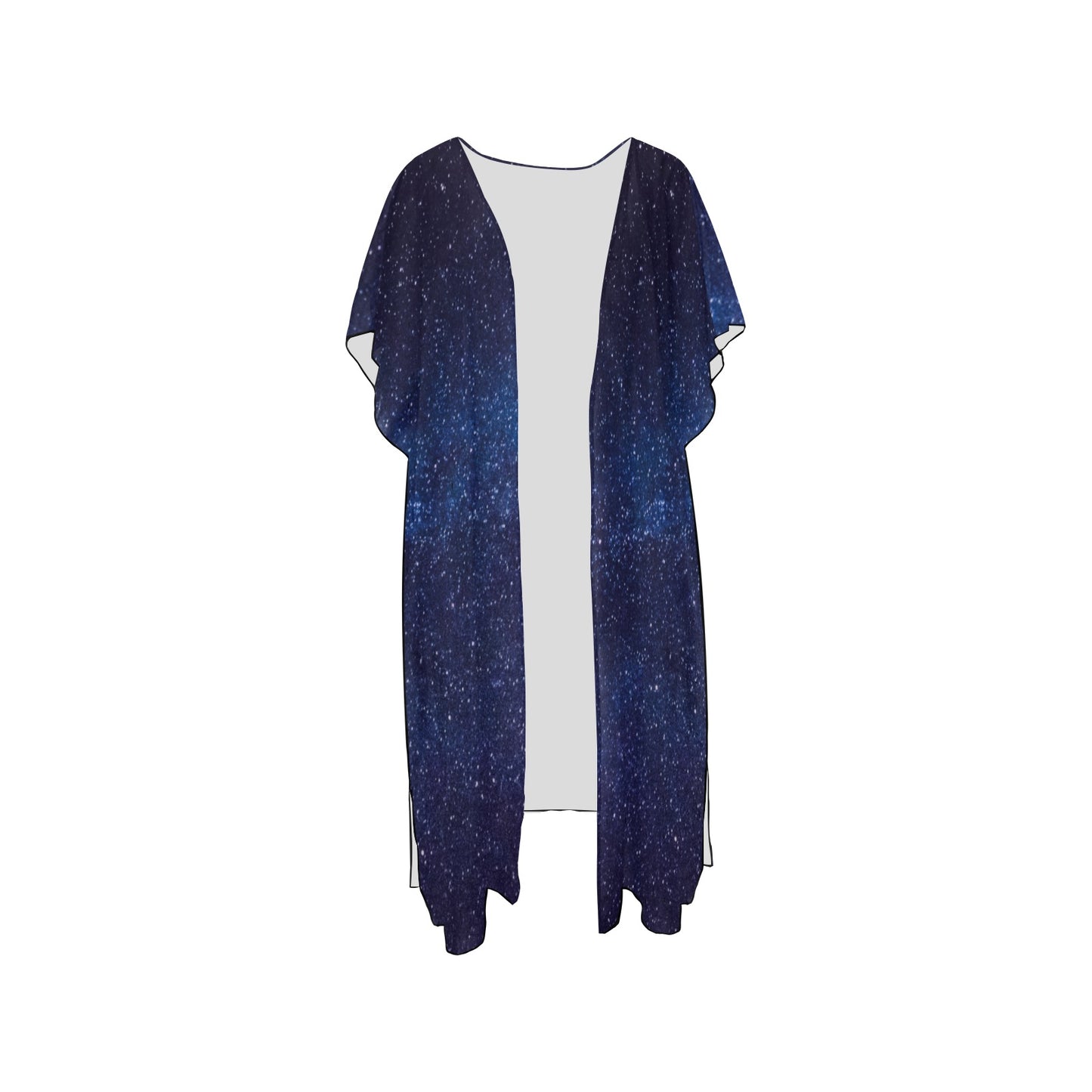 Blue Shimmer Chiffon Cover Up