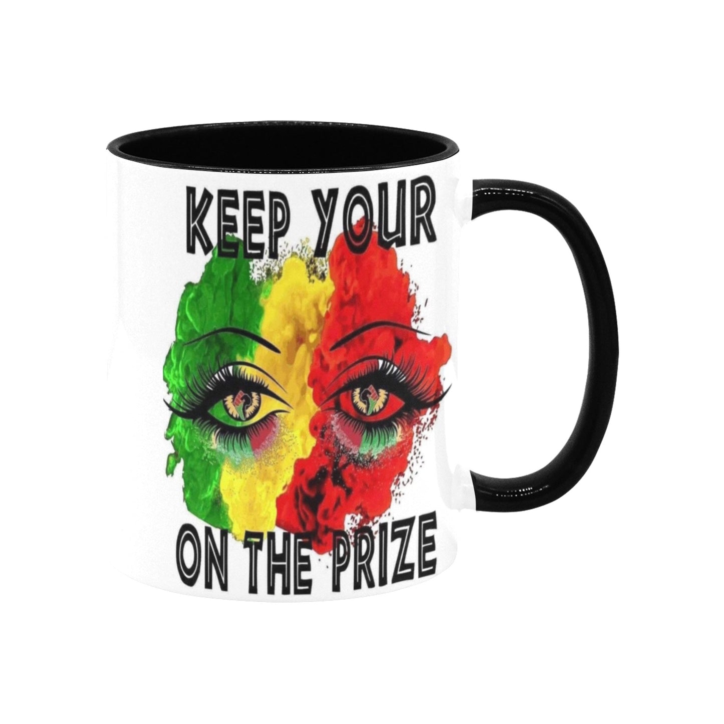 Keep Your Eyes On The Prize Custom Inner Color Mug (11oz)