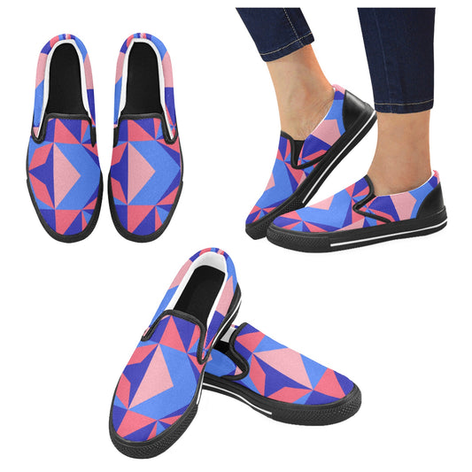 Color Abstract Men's Slip-on Shoes