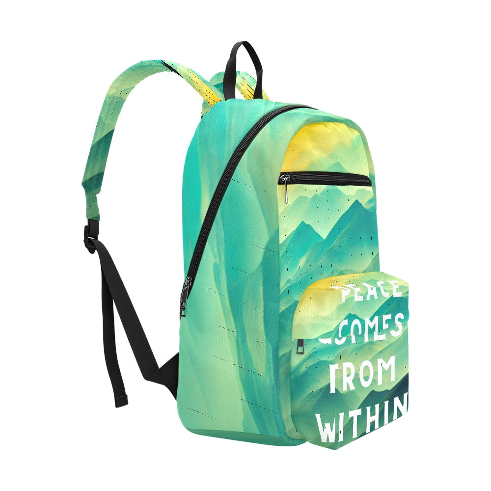 Peace Comes From Within Large Capacity Travel Backpack