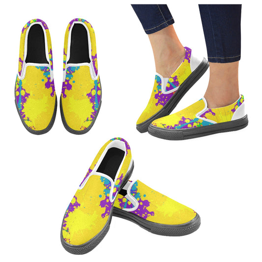 Yellow Splatter Slip-on Shoes -Kid