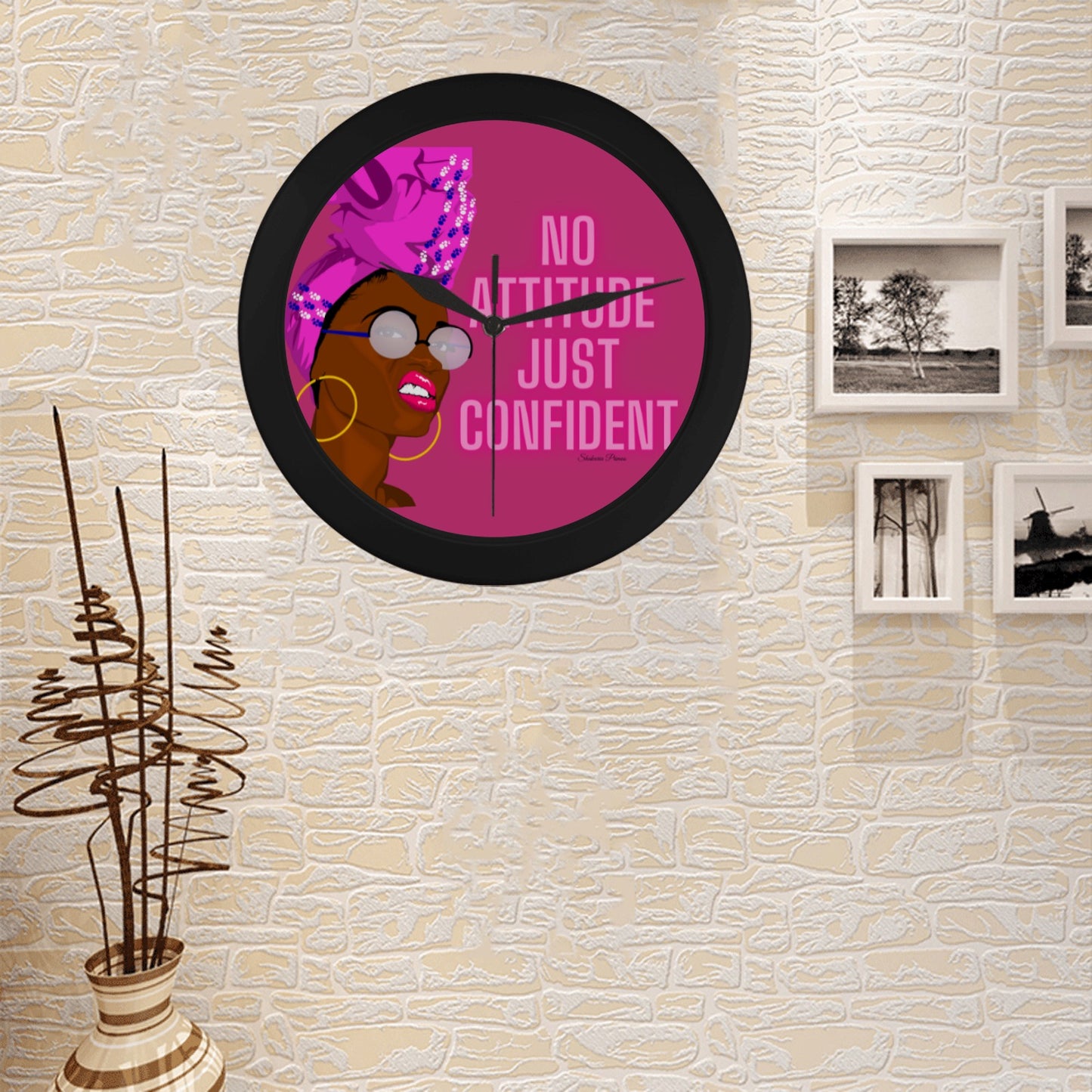 No Attitude Circular Wall clock