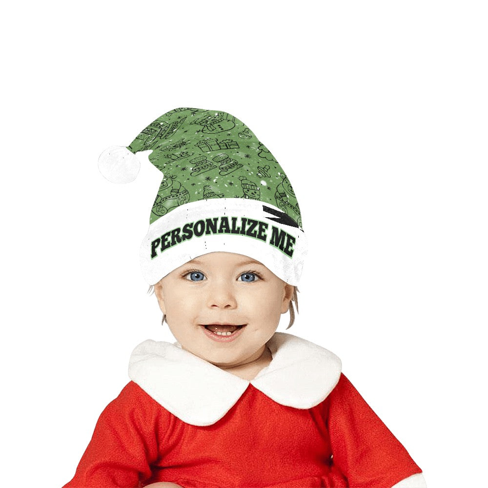 Green Christmas Santa Hat