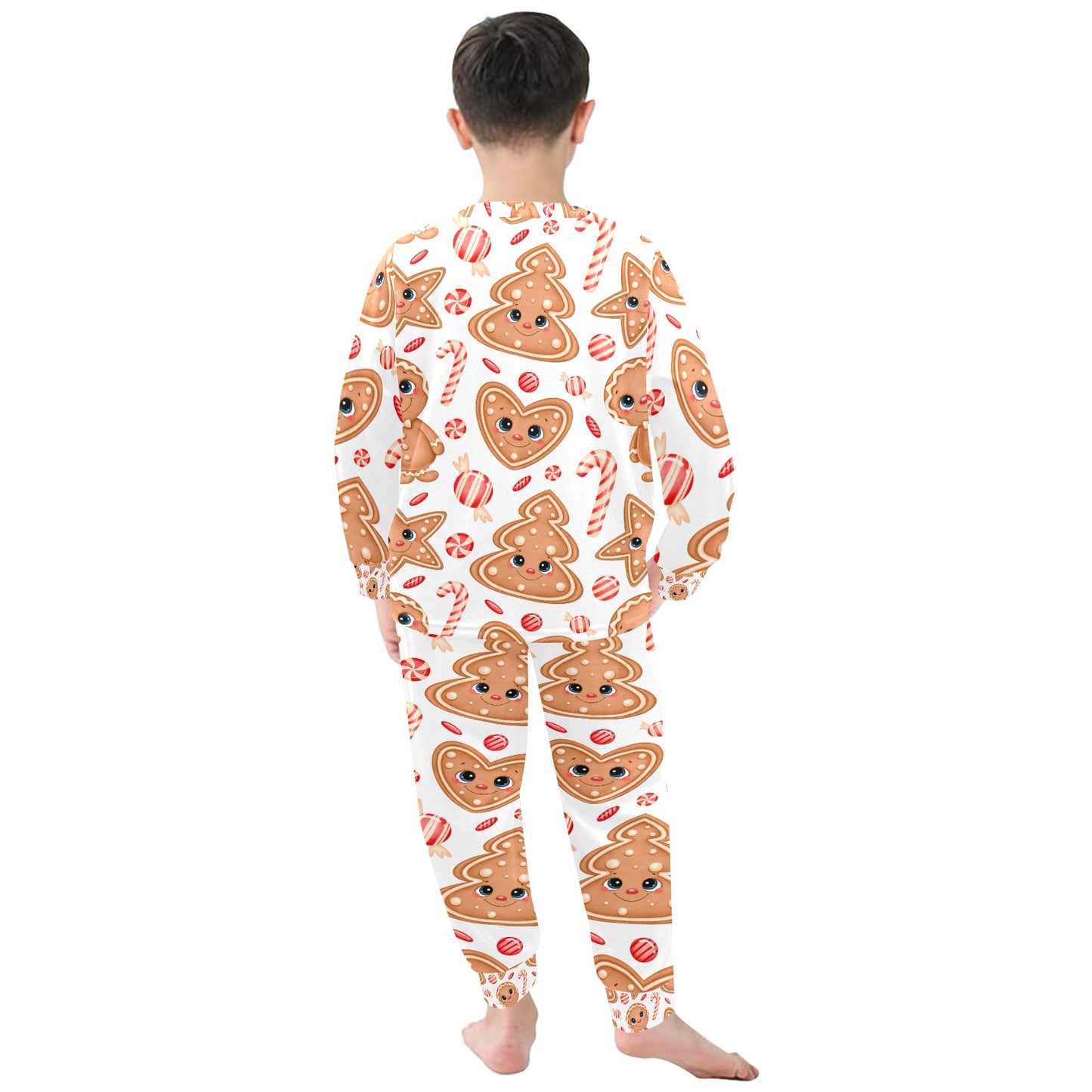 Ginger Christmas Little Kids' Crew Neck Long Pajama Set
