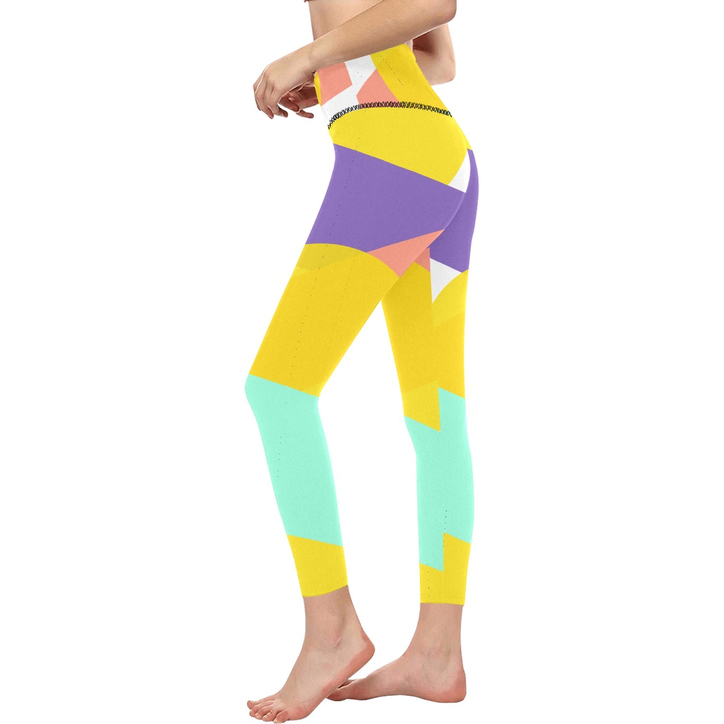 Multi Colored Women's High-Waisted Leggings