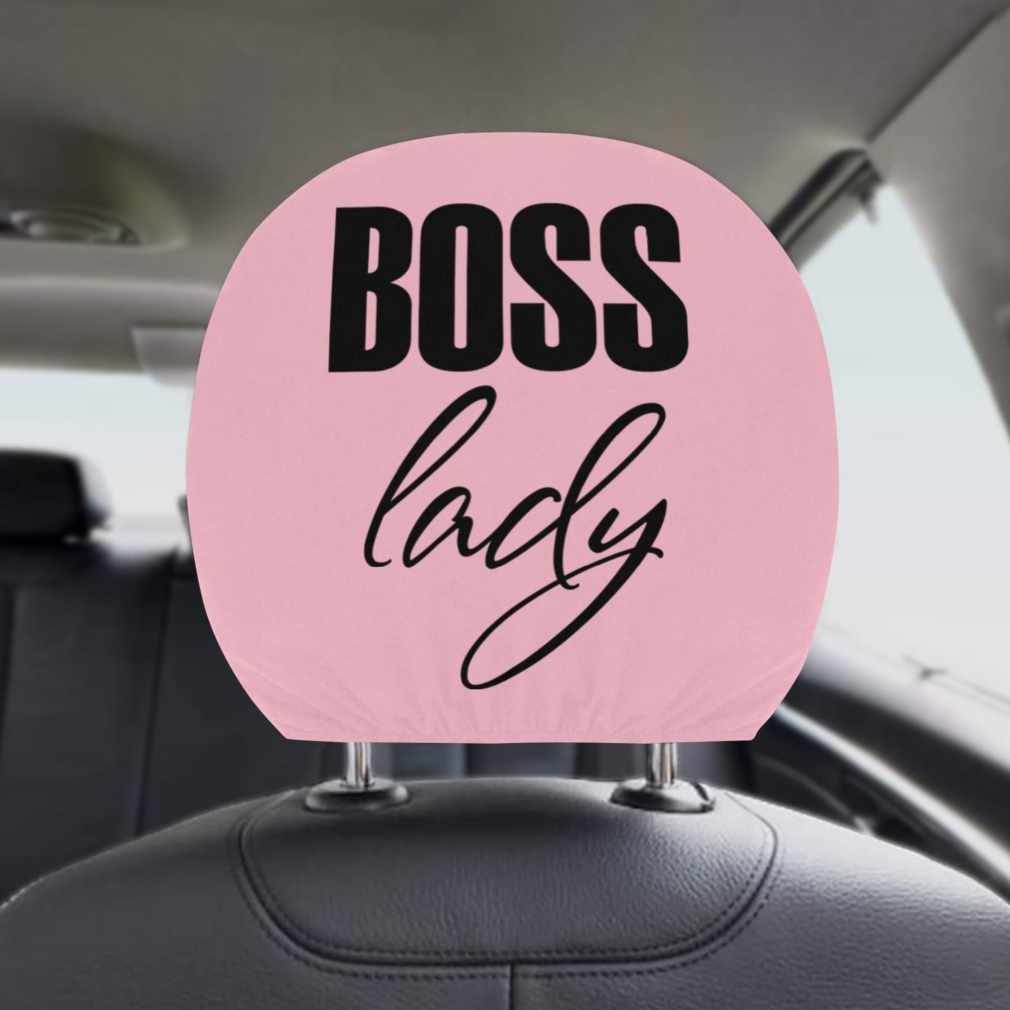 Boss Lady Car Headrest Cover (2pcs)