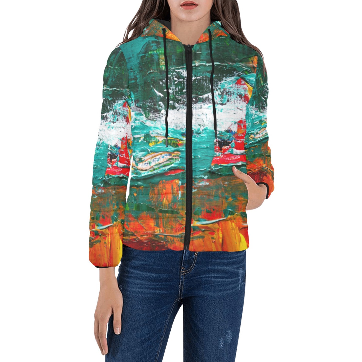 Painting Women's Hooded Jacket