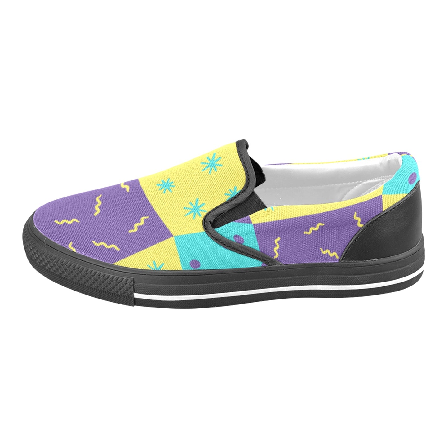 Purple Party Men's Slip-on Shoes