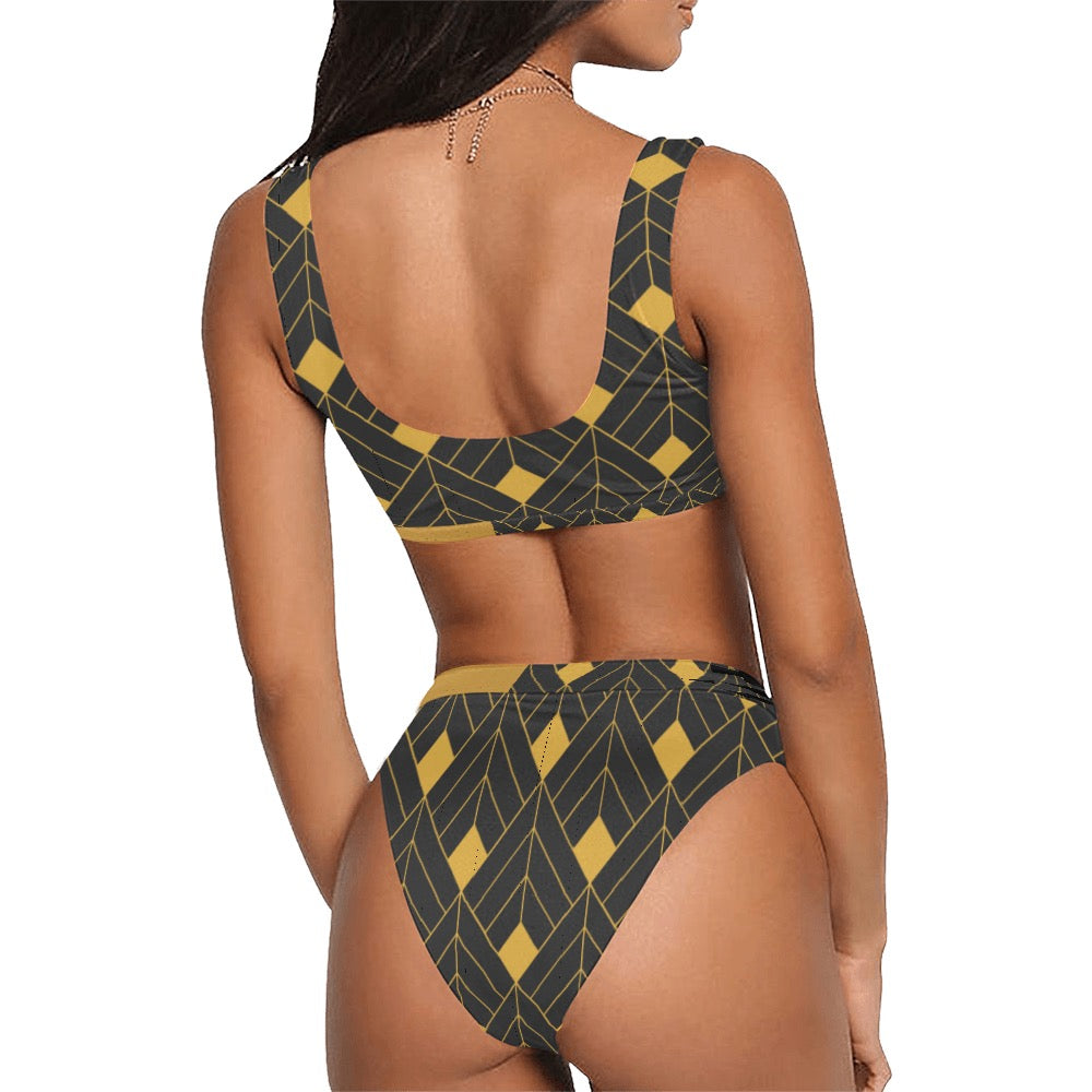 Gold Diamond Sport Swimsuit