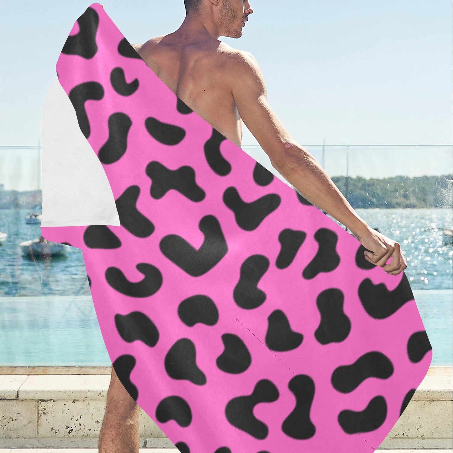 Pink Chee Beach Towel 32"x 71"