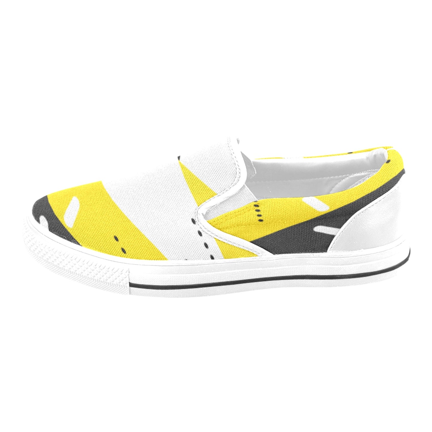 Black & Yellow Women's Slip-on Shoes