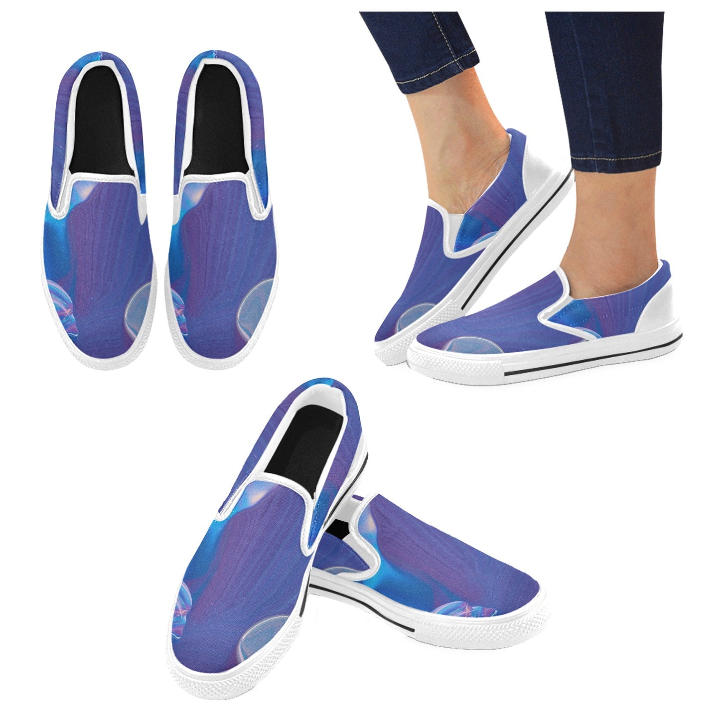 Blue Aura Men's Slip-on Shoes