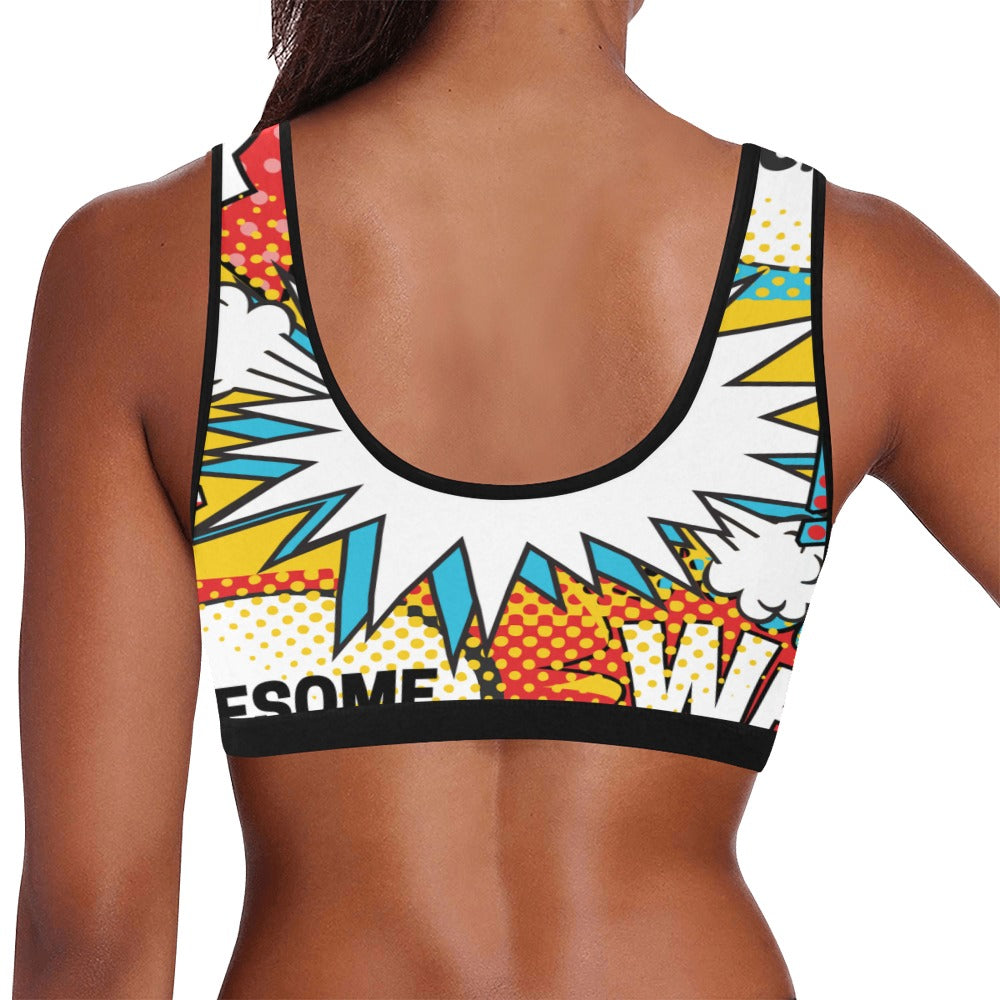 Comic Words Women's Sports Bra