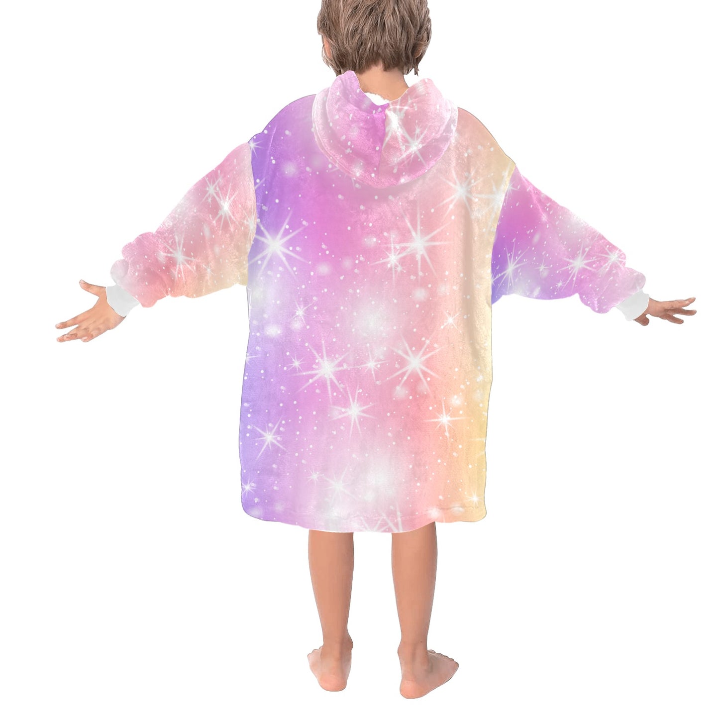 Colorful Sparkle Blanket Hoodie for Kids