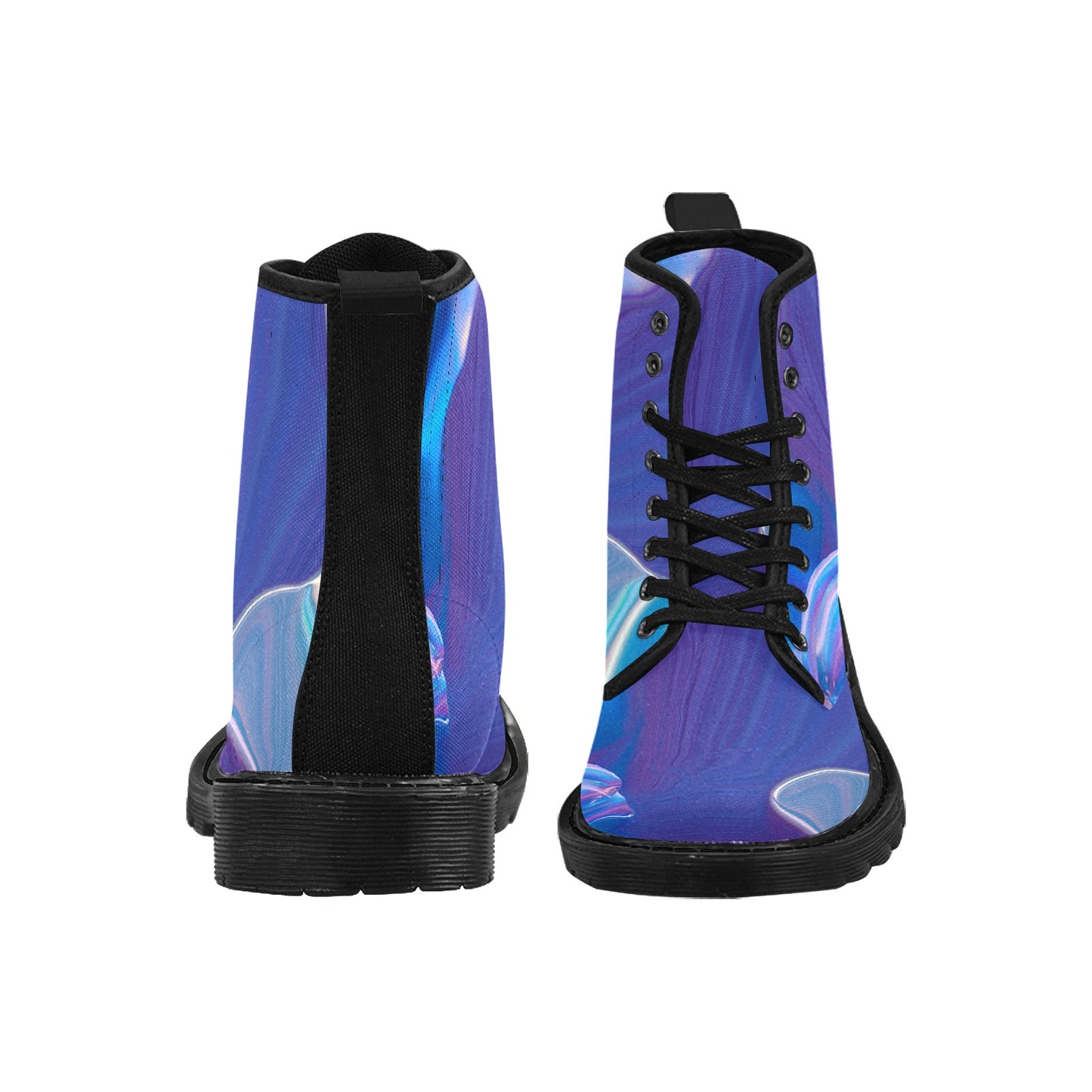 Blue Aura Martin Boots for Women (Black)