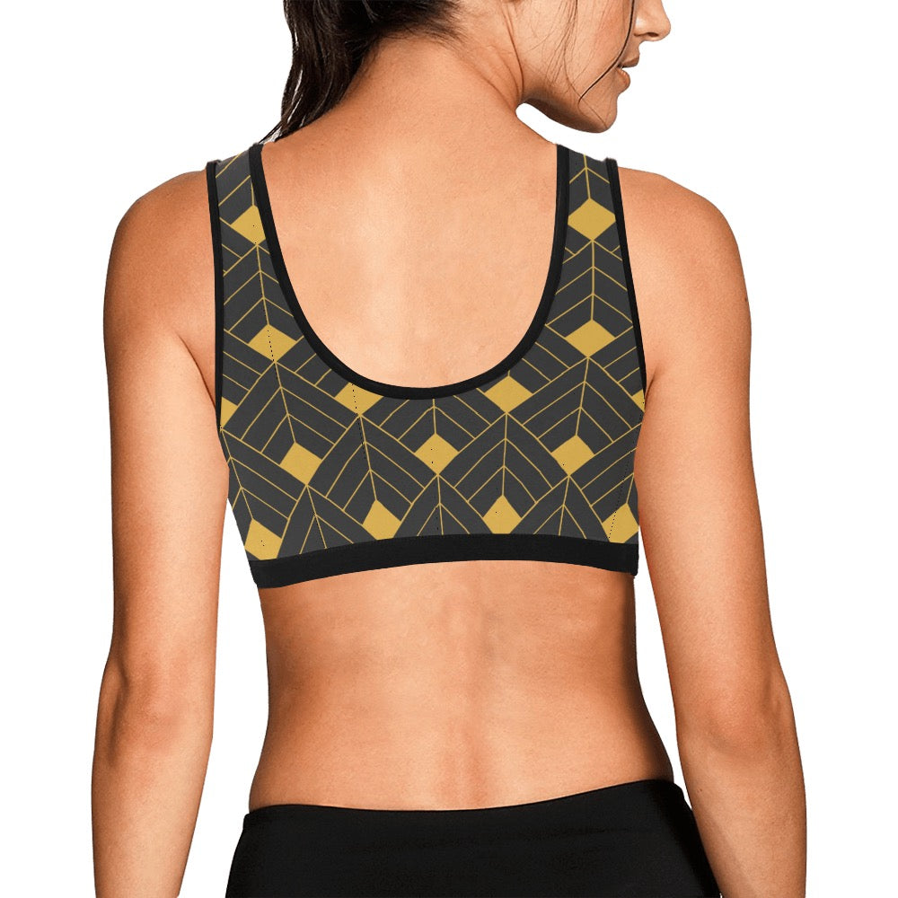 Gold Diamond Women's Sports Bra