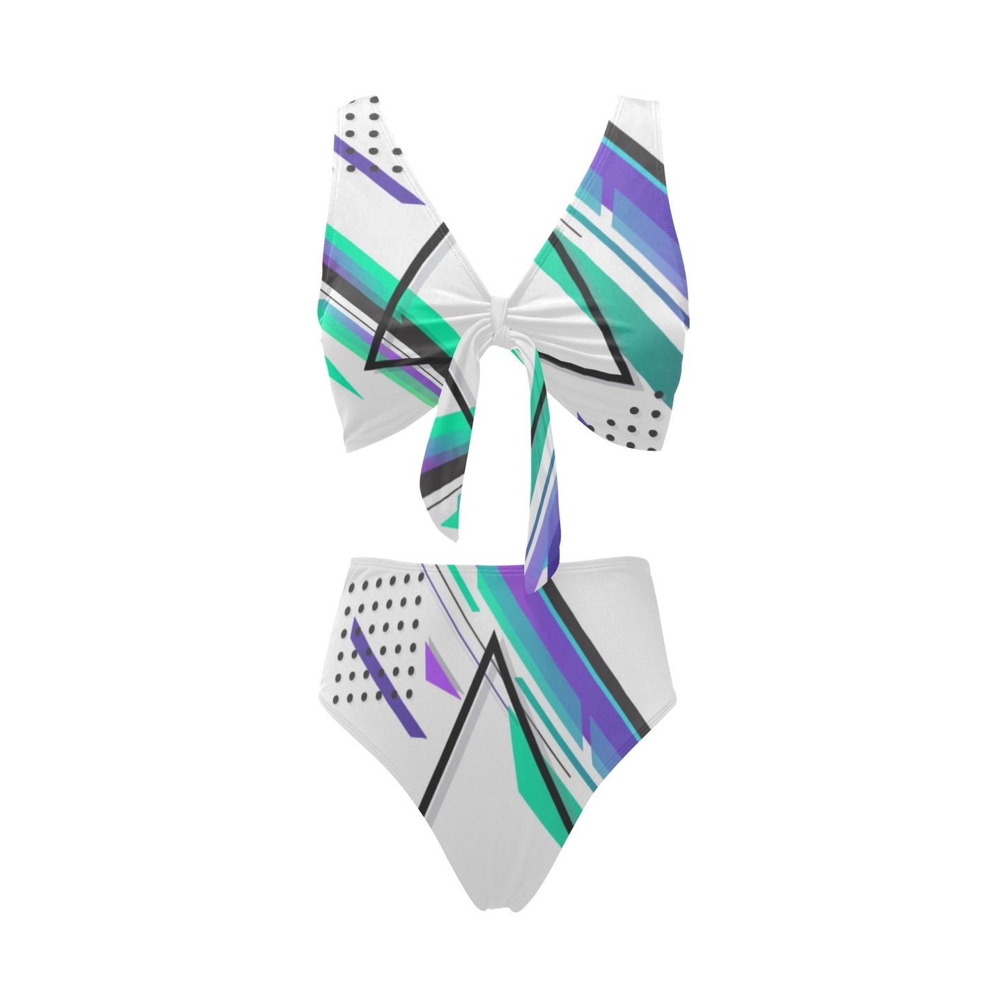 Retro Skate Bow Tie Bikini Swimsuit