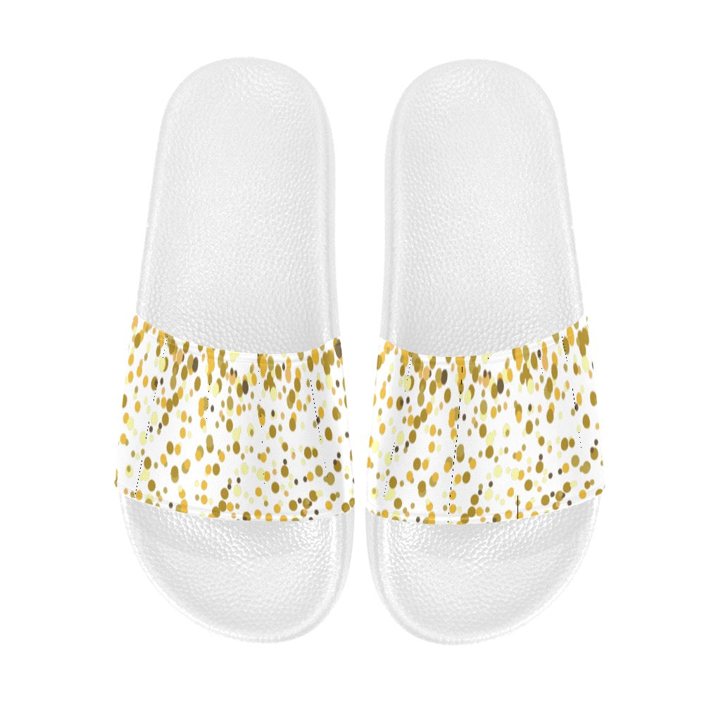 Gold Confetti Women's Slides