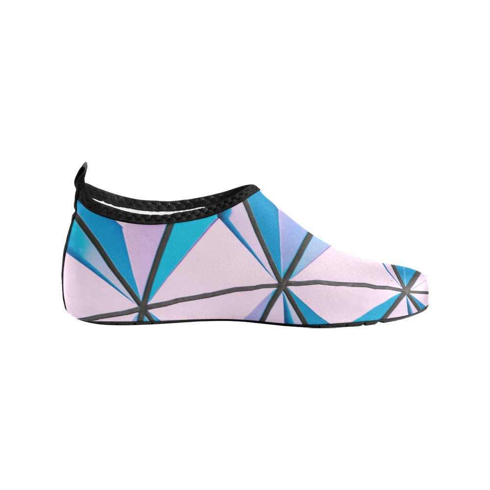 Pink Abstract Women's Slip-On Water Shoes