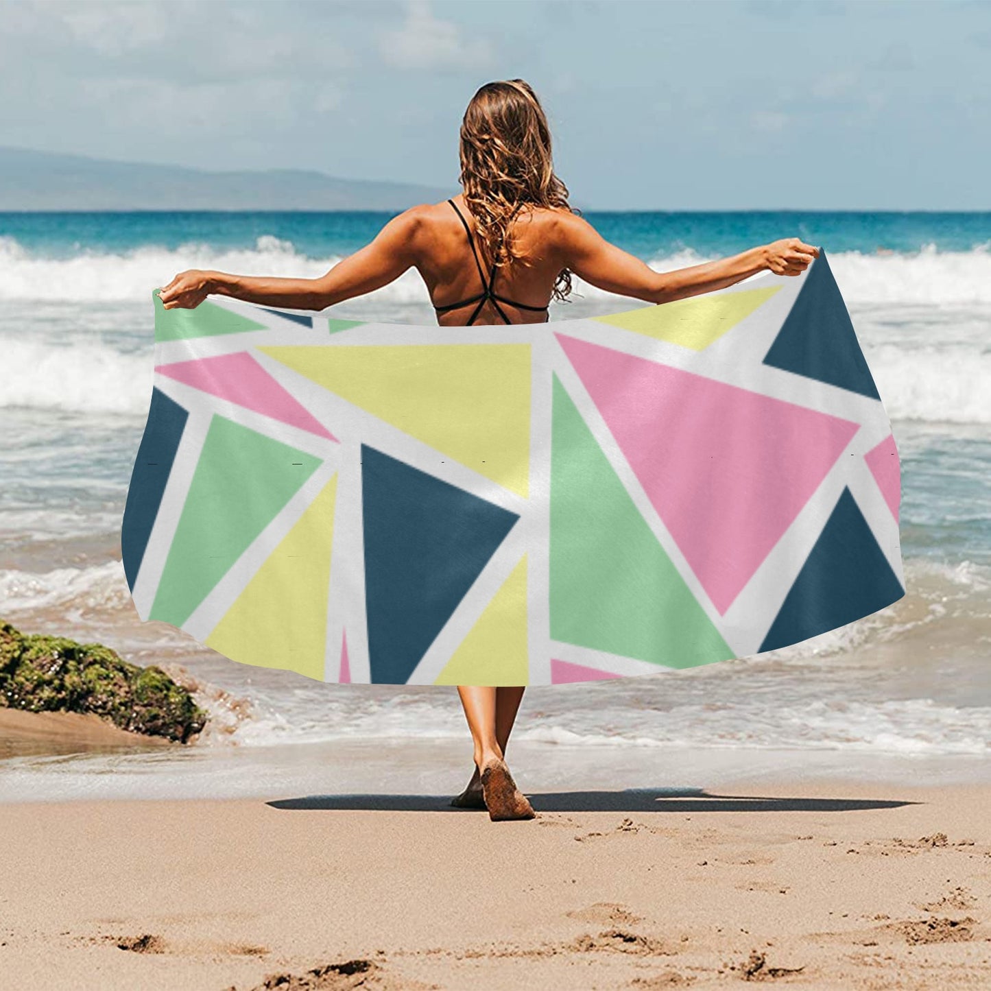 Color Angles Beach Towel 32"x 71"