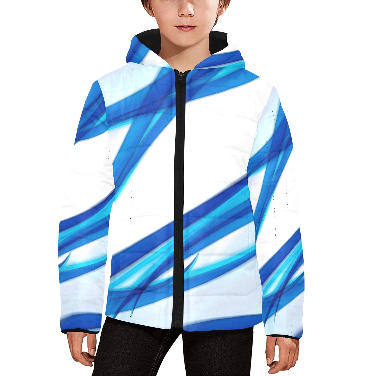 Blue Lightning Kids Hooded Jacket