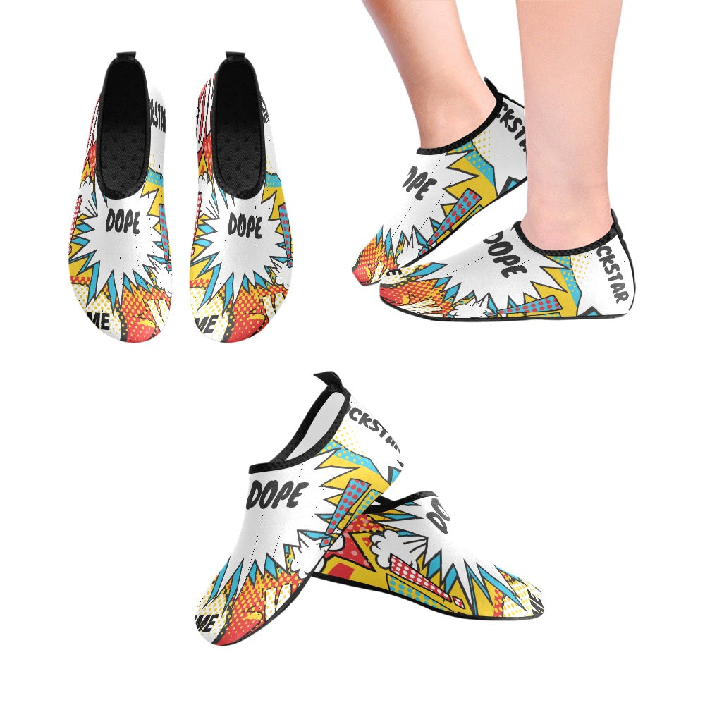 Comic Words Women's Slip-On Water Shoes