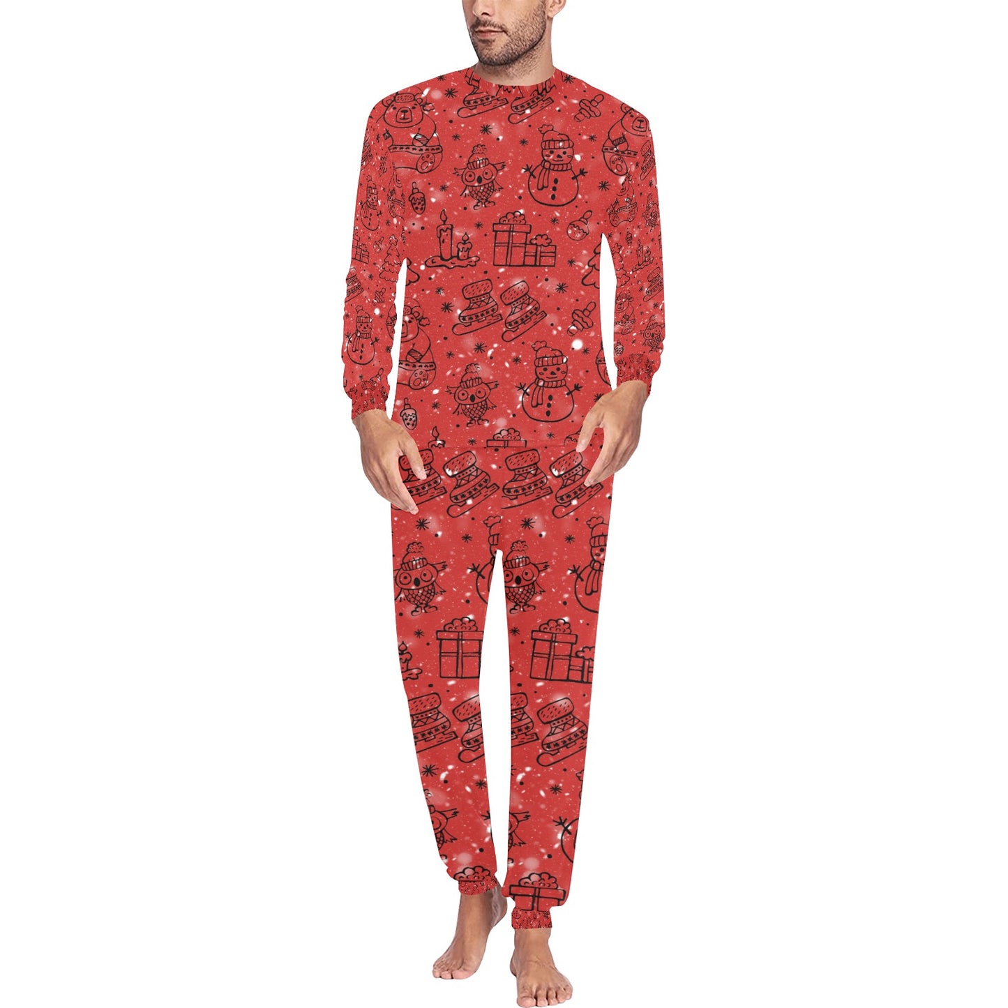 Red Christmas Men's Pajama Set