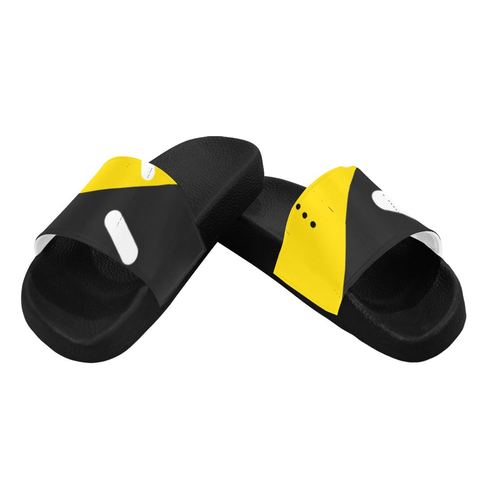 Black & Yellow Men's Slides