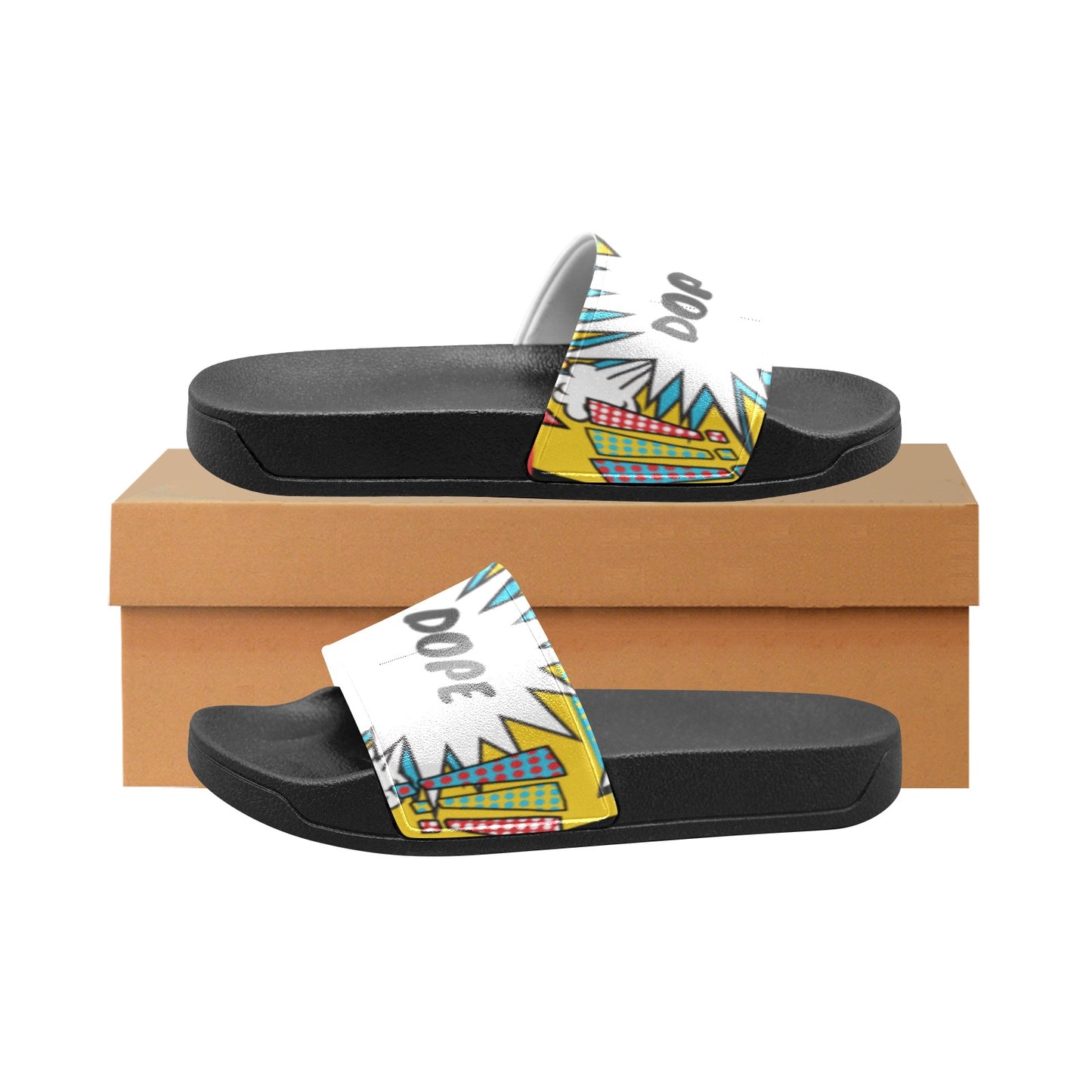 Comic Words Kids' Slide Sandals