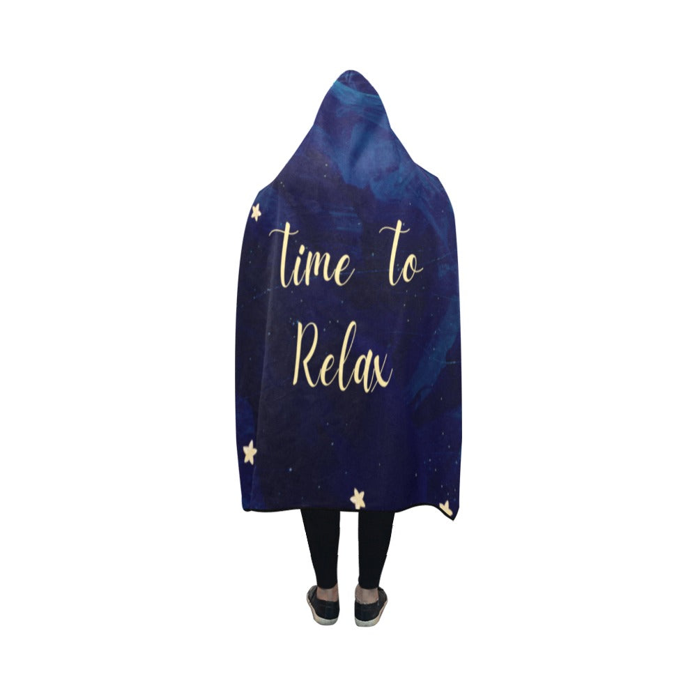 Time To Relax Hooded Blanket 50''x40''