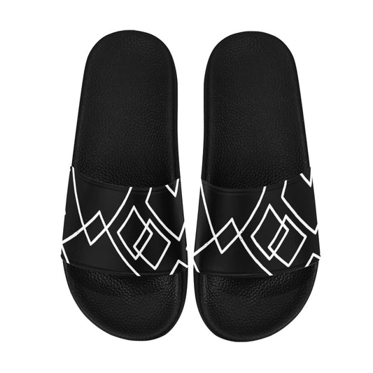 Black Squared Women's Slides