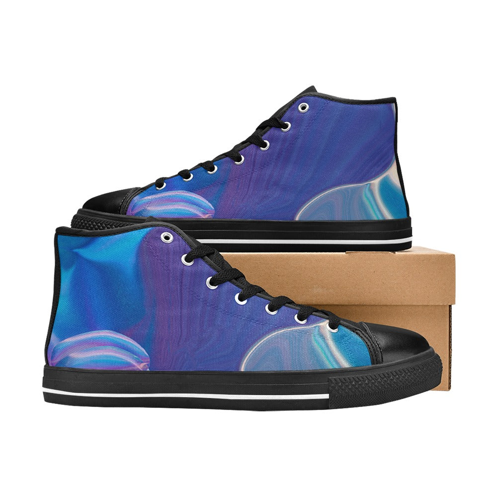 Blue Aura High Top Shoes- Kids