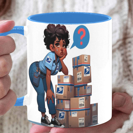 Postal Service Girl Custom Inner Color Mug (11oz)