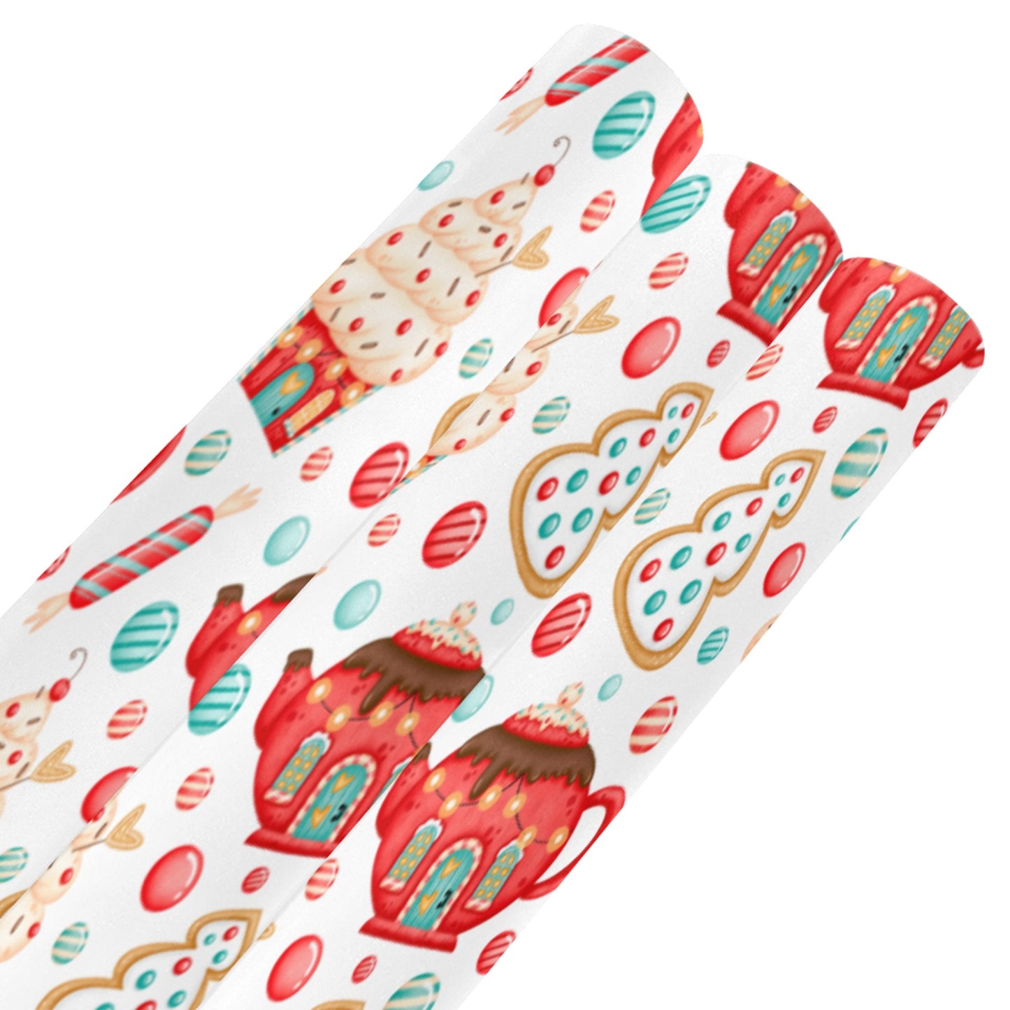 Sweets And Treats Christmas Gift Wrapping Paper 58"x 23" (3 Rolls)