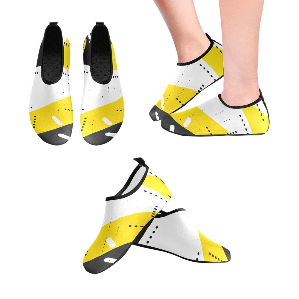 Black & Yellow Women's Slip-On Water Shoes