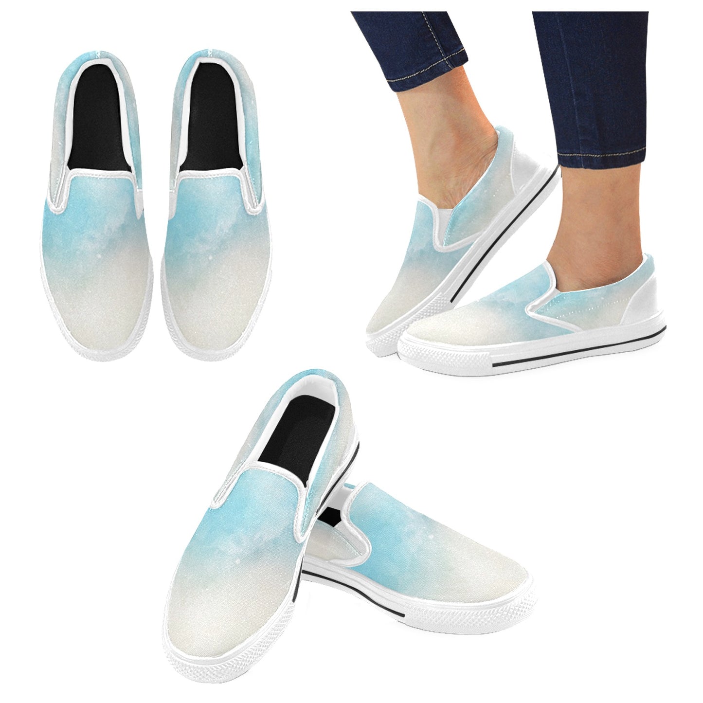 Bluish Women's Slip-on Shoes