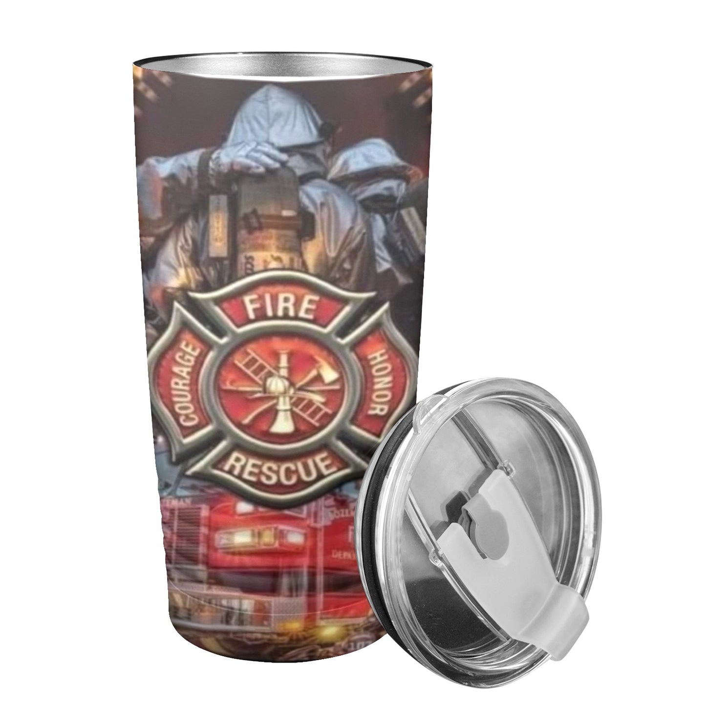 Fire & Rescue 20oz Insulated Stainless Steel Mobile Tumbler