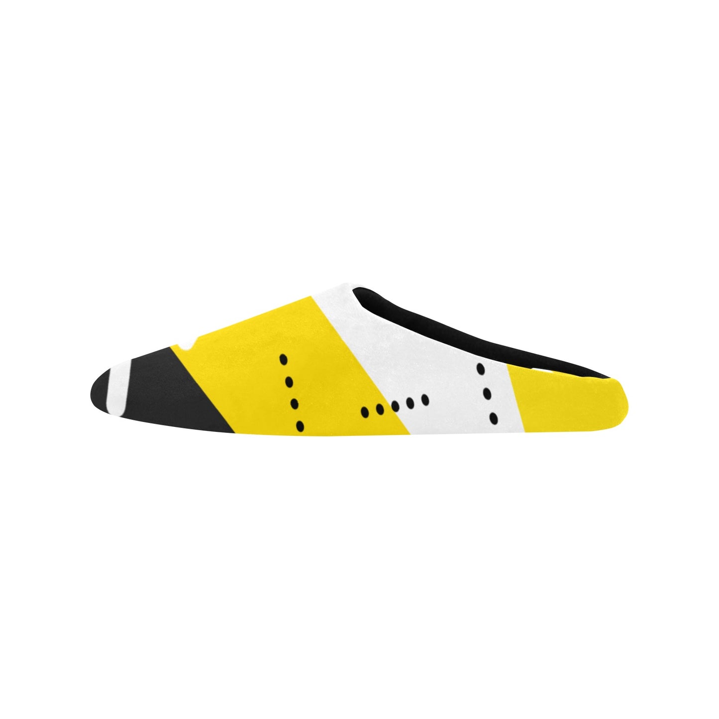 Black & Yellow Women's Non-Slip Cotton Slippers