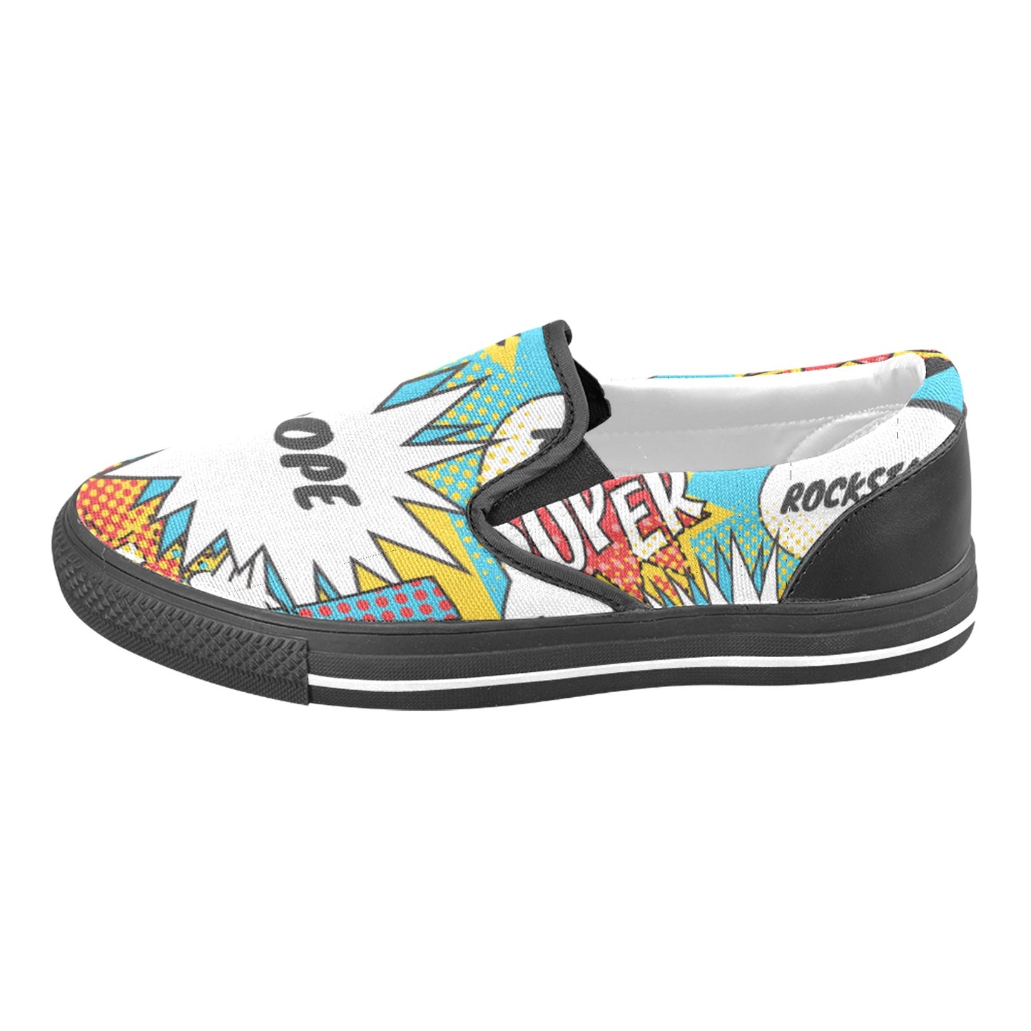 Comic Words Slip-on Shoes -Kid