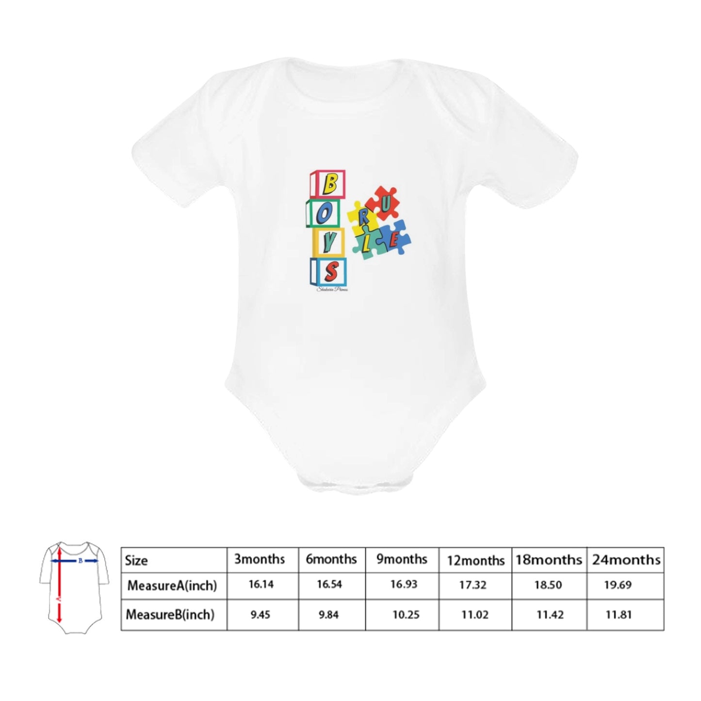 Boys Rule Baby Onesie