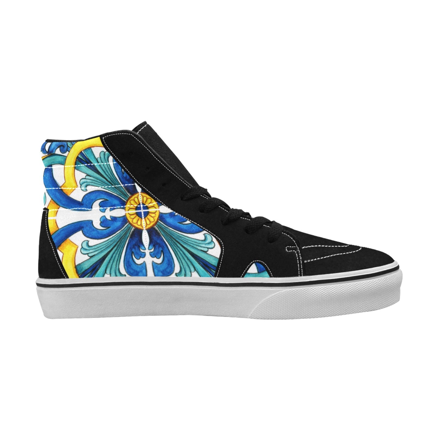 Mediterranean Women's High Top Skateboarding Shoes