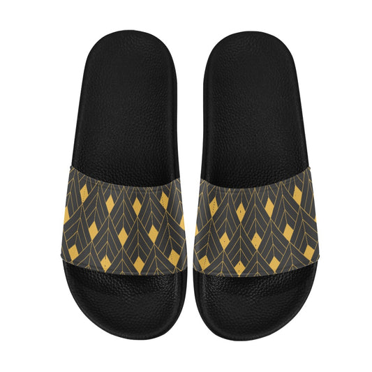 Gold Diamond Men's Slides