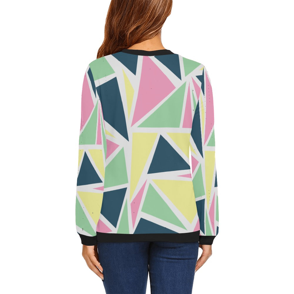 Colored Angles Crewneck Sweatshirt for Women