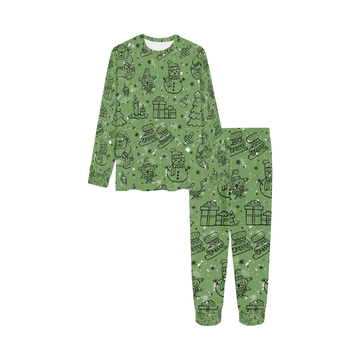 Green Christmas Kids' Pajama Set