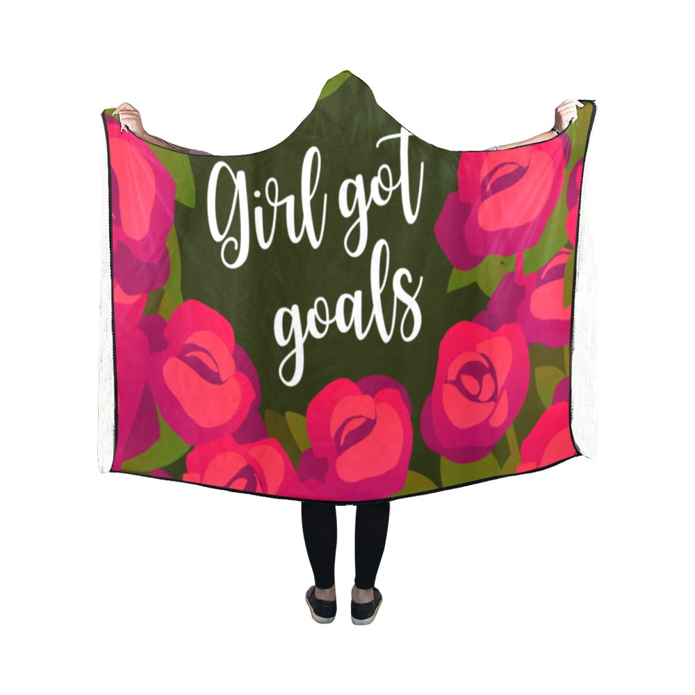 Girl Got Goals Hooded Blanket 50''x40''