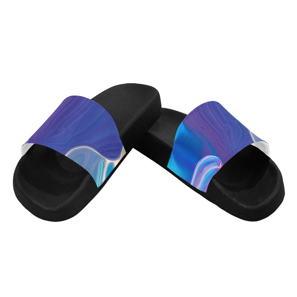 Blue Aura Men's Slides