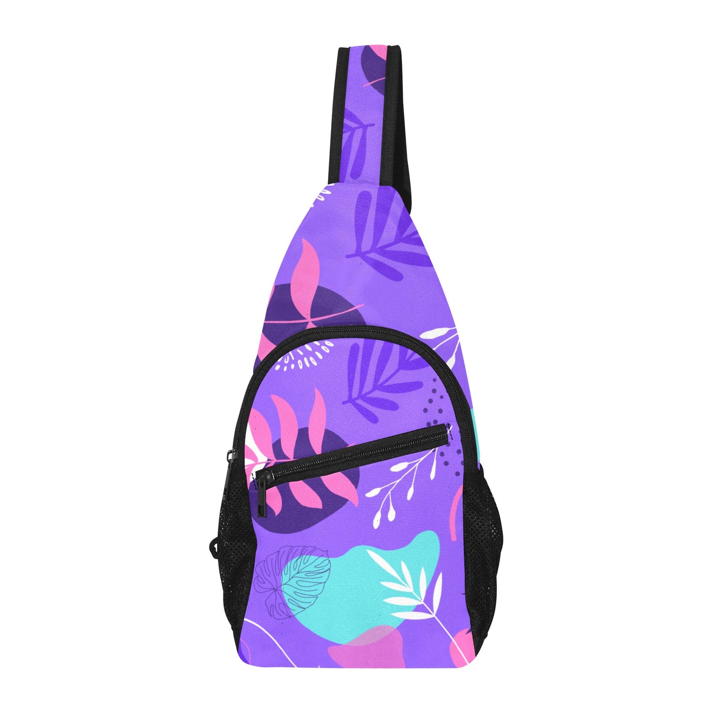 Purple Palms Chest Bag