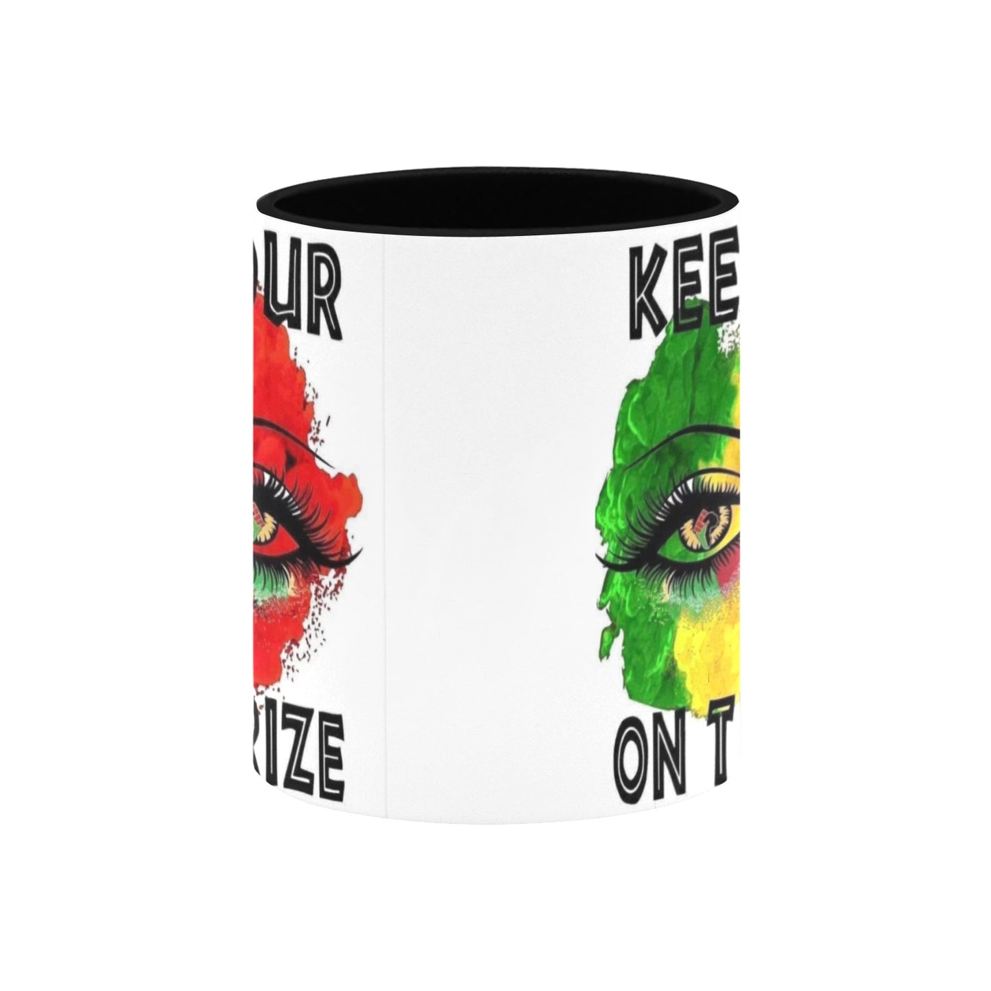 Keep Your Eyes On The Prize Custom Inner Color Mug (11oz)