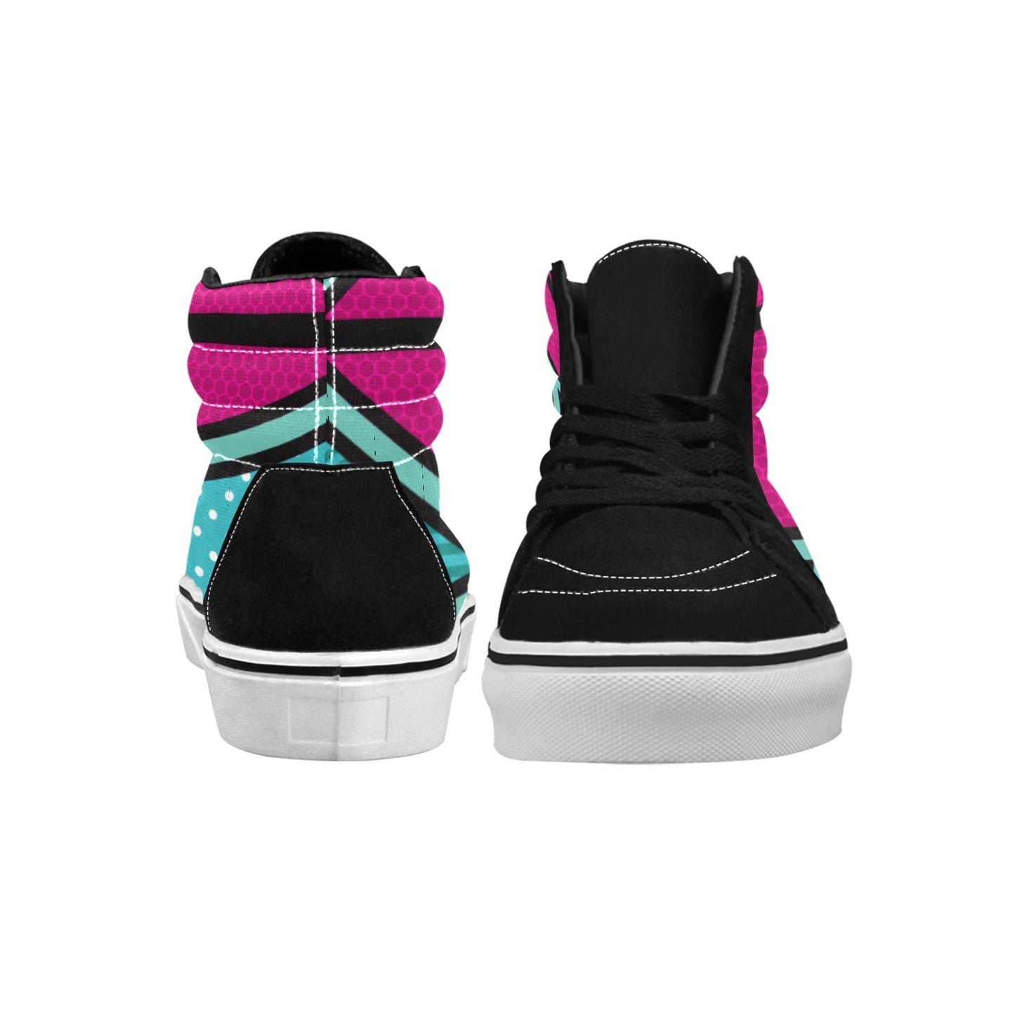 Geo Colorful Women's High Top Skateboarding Shoes